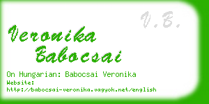 veronika babocsai business card